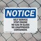 Signmission Self Service Stop Engines No Gas In Glass, 10 in W x Rectangle, Plastic OS-2PACK-NS-P-710-L-18275 - alternate 2